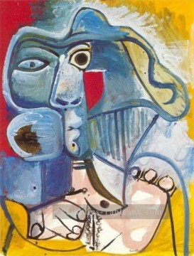 Nue assise au chapeau 1971 cubiste Peinture à l'huile